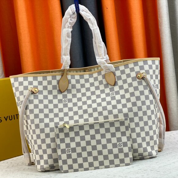 LOUIS VUITTON Neverfull Leather Tote shoulder bags - Picture 1 of 8